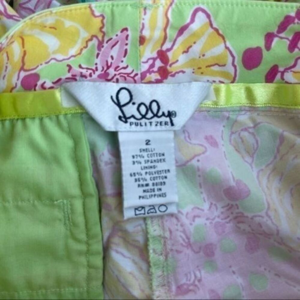Lilly Pulitzer Glow In The Dark Floral Capri Pants - Picture 5 of 5